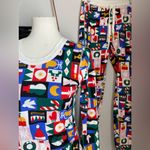 Hanna Andersson Christmas Holiday Wreath Candy Cane Pajamas, Size S/M Blue Size M Photo 4