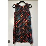 Missoni M Printed Synthetic Silk Sleeveless Shift Dress Black Multi Size 40 NWT Photo 1