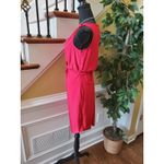 Dana Buchman  Women's size XS Red Geo Sleeveless Belted Dress Photo 3