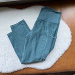 Crop Leggings with Pockets High Waisted‎ Activewear Athletic Yoga Pants Green Size M Photo 6