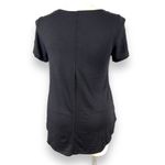 Faded Glory  Womens Swing Top Shirt Crisscross Bodice Short Sleeve Black Large Photo 4