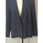 Theory  Navy Single‎ Breasted One Button Blazer Corpcore Office Corporate Size 4 Photo 2