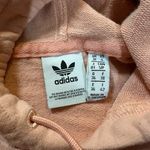 Adidas  Originals Adicolor 3-Stripe Cropped Hoodie Soft Coral/Pink Women’s Sz S Photo 4