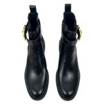 Mango  Black Slip On Chelsea Boots Elastic Panel & Buckle Size 37/ 6.5 Photo 4