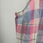 Ralph Lauren Multicolor Plaid Sleeveless button up pastel colorful feminine M Photo 8