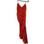 Nicholas Triangle Top Slip Dress Red Orange Floral Size 4 Photo 7