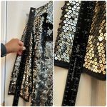 Colleen Lopez New Bracelet Sleeve Sequin Button Blazer Medium Festive Party Black Photo 13