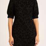 VERO MODA Aware by Black Floral Burnout Mock Neck Dress Puff Sleeve XS Photo 0