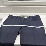 Theory  Dark Blue Pinstripe, Wool, Wide-Leg Pants Photo 8