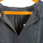 Ann Taylor Black Lace Trim Flare Sleeve Midi Dress Photo 5