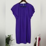 Elie Tahari  Deep Purple Silk Cocktail Dress Classic Designer Photo 1