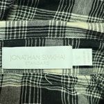 Jonathan Simkhai Crissy Black Plaid Checkered Short Puff Sleeve Mini Shirt Dress Photo 6