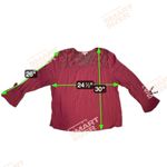 Maurice's Burgundy Lace Swiss Dot Peasant Blouse Photo 3