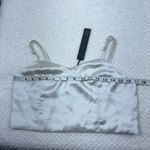 House of Harlow 1960 White Silky Stretch Back Cropped Cami Tank Top Large L NWT Photo 5