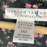 Morgan Taylor  Intimates Floral Black sleep night gown button down size 2X XXL Photo 8