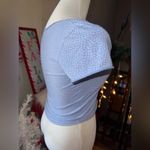 Brandy Melville Blue floral print crop top Photo 3