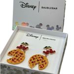 NIB Disney x Baublebar Cherry Pie Earrings Mickey Mouse Hidden Gems 2024 Fall Silver Photo 1