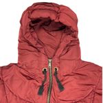 Free People  Hailey Oversized Puffer Coat XS Wine/Dark Red Hooded Jacket GUC Photo 3