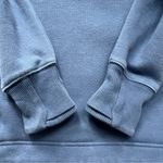 Athleta Cozy Karma Twist Neck Pullover Sweatshirt Plush Lining Blue Size Medium Photo 8