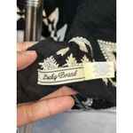 Lucky Brand  Black Embroidered Tassel Boho Bandana Shawl Wrap 42x43 Photo 4