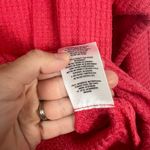 Anthropologie Women's V Neck Long Sleeve Thermal Top Coral Sz S Photo 5