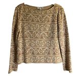 St. John Sport Santana Knit Metallic Zip Up Sweater Size M Photo 0