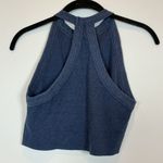 Free People Navy Ribbed Racerback Crop Tank Top Size Small Photo 2