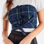 Urban Outfitters BDG Tie-Front Flannel Tube Top M Photo 1