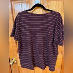 Old Navy  Red & White Boyfriend T-Shirt with Crew Neck Photo 2