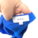 ALC Frank ALC A.L.C. Izzy ll Mini Dress Long Sleeve‎ Cut-Out Silk Georgette Blue Size 12 Photo 12