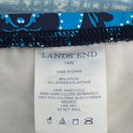 Lands End Tankini and Navy Patterned High Waisted Women's Swim Skirt Plus 14W L Blue Photo 1