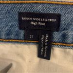 Veronica Beard  Taylor Wide Leg Crop High Rise Raw Hem Jeans Size 27 Photo 3