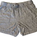 J.Crew  Factory Women’s Striped linen-blend drawstring short Size Small Photo 1