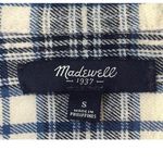 Madewell Blue Plaid Button Up Flannel Shirt Photo 3