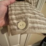 CJ Banks Plus Tan White Stripped Button Up Lined Jacket Blazer 3X Photo 2