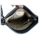 Margot Black Leather Crossbody Bag Purse Handbag Photo 3