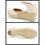 Toms ππ Rose Gold Floral Platform Wedge Sandals Photo 3