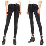 All Saints Jeans Women 27 Gray Washed Black Grace‎ Slashed Distressed Skinny Photo 1