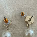 J.Crew  Gold Pearl & Chain Tassel Earrings Photo 4