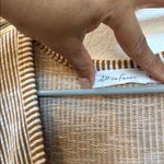 All in Favor  Tan and White Jumpsuit with Elegant Stripes Photo 1