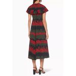 Red Valentino NWOT $1770 Floral Crepe Ruffled Maxi Dress Size 46 / US8 Photo 3