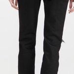 Alexander Wang Womens High Rise Dipped Back Distressed Knee Black Jeans 27 Photo 1