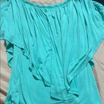 Boston Proper Women's Aqua Off-Shoulder Top Photo 5