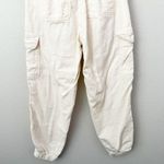 ZARA COLLECTION | Ivory Cream Elastic Waist Joggers Jogger Pants | Size Small Photo 4