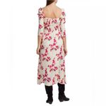 Ba&sh  Elonor Smocked Jacquard Midi-Dress, Size L New w/Tag Retail $395 Photo 4