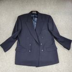 Joseph Abboud Nordstrom Blazer Mens 41S Navy‎ Peak Lapel Double Breasted Coat Blue Size XL Photo 2