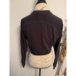 Gymshark Cropped Sweatshirt Black Long Sleeve Logo Gym Activewear Size S Photo 1