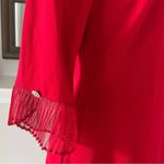 Slny  Illusion Cuff Sheath Dress in Red Midi Dress Petite Size 10 New with Tag Photo 7