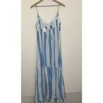 CP Shades CP Shade Free People Isabella Stripe Linen Maxi Dress Blue White Size XS Womens Photo 3