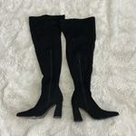 ASOS  Keely Black Faux Suede Block Heel Over The Knee Boots Photo 4